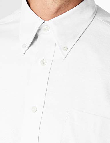 Fruit of the Loom Oxford - Camisa Hombre, Blanco (Weiß - Weiß), Medium