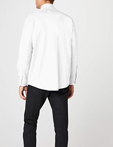 Fruit of the Loom Oxford - Camisa Hombre, Blanco (Weiß - Weiß), Medium