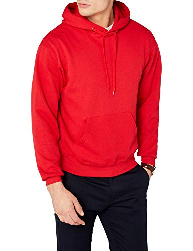 Fruit of the Loom SS026M, Sudadera con capucha y cremallera Para Hombre, Rojo (Red), Large