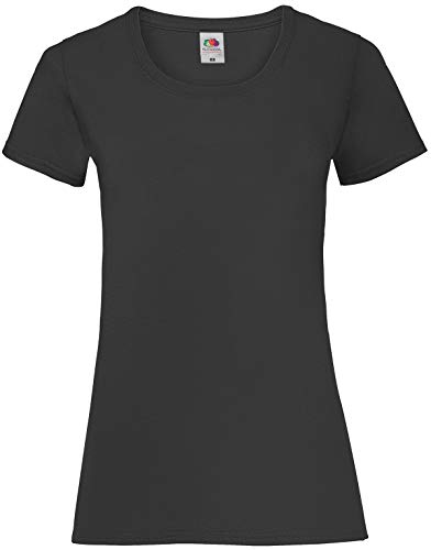 Fruit of the Loom Ss079m Camiseta, Negro (Black), Medium (Talla del Fabricante: Medium) para Mujer