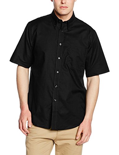 Fruit of the Loom SS100M Camisa, Negro (Black), XX-Large para Hombre