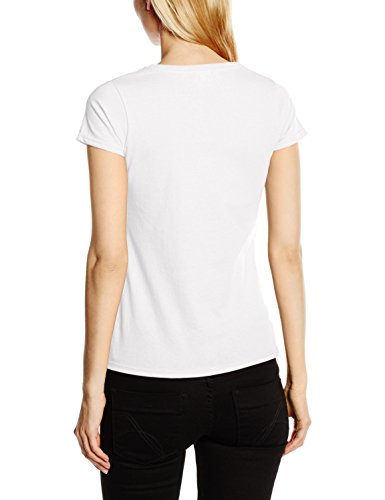 Fruit of the Loom Ss129m, Camiseta Para Mujer, Blanco, XS (Talla fabricante 8)