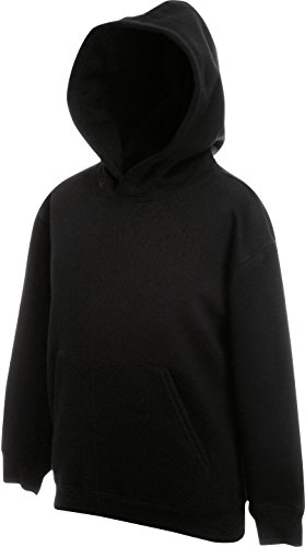 Fruit of the Loom Sudadera con capucha clásica para chico. Negro 170 cm