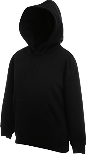 Fruit of the Loom Sudadera con capucha clásica para chico. Negro 170 cm