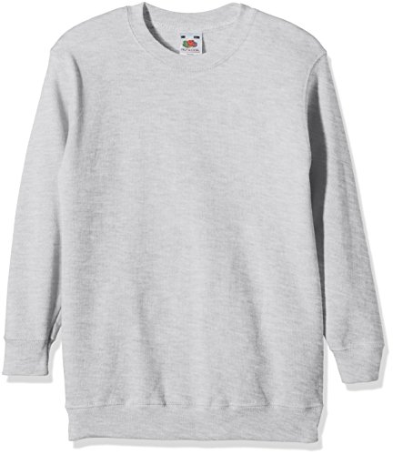 Fruit of the Loom, Sudadera Infantil, Gris (Heather Grey), 9-11 Años