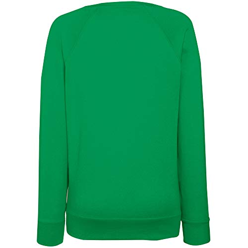 Fruit of the Loom- Sudadera Ligera y Ajustada de Mangas ranglán para Mujer (XS/Verde Botella)