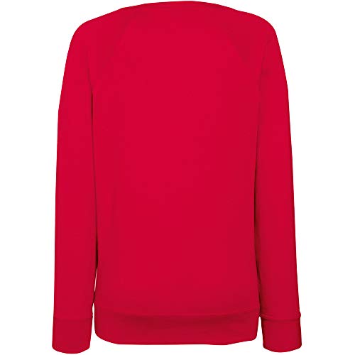 Fruit of the Loom- Sudadera Ligera y Ajustada de Mangas ranglán para Mujer (XS/Verde Botella)