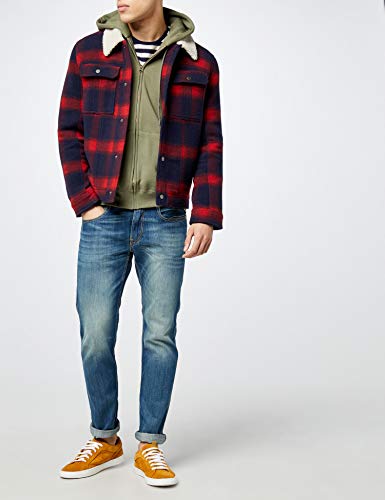 Fruit of the Loom Zip Hooded Sweatshirt Sudadera con Capucha, Green (Classic Olive), Large para Hombre