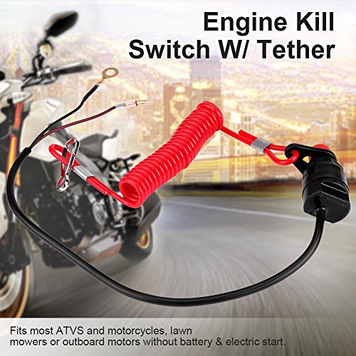 Fueraborda Motocicleta Cordón Cordón Interruptor Kill Control Motor Interruptor de llave de parada para cortacéspedes