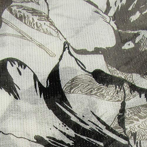 Fular bufanda estampado flor dos colores (Beig, Flor negra y gris)