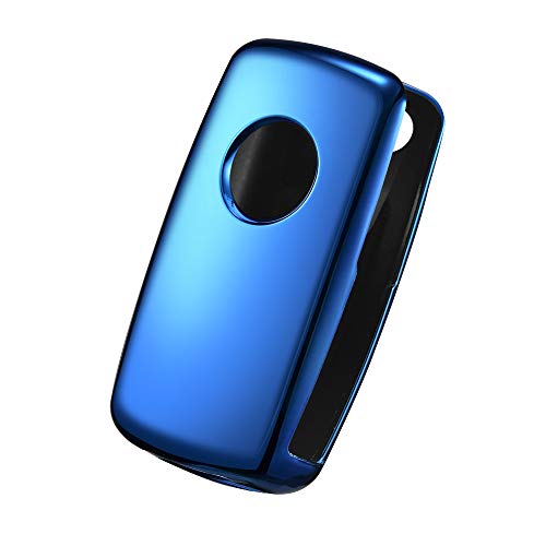 Funda para Llave DE para Coche VW VW Polo Golf 6 Skoda Seat - 2-3 Botones Carcasa [Suave] de [TPU] para Llaves - Cover de Mando y Control de Auto en (Blau)