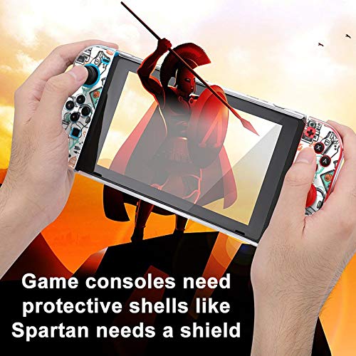 Funda protectora de PC antiarañazos para Nintendo Switch compatible con interruptores y controladores Joy-Con Split 5 piezas Soft Game Console Case - Accesorios de ropa de moda