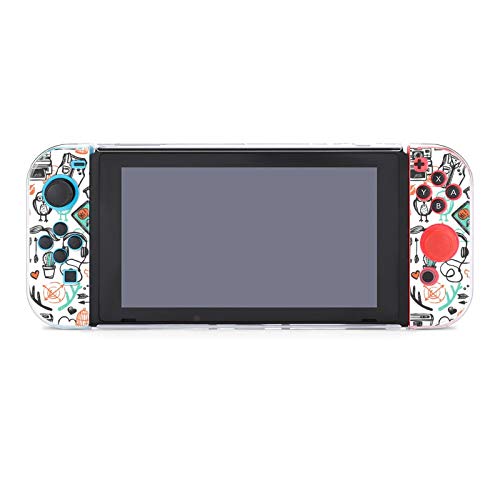 Funda protectora de PC antiarañazos para Nintendo Switch compatible con interruptores y controladores Joy-Con Split 5 piezas Soft Game Console Case - Accesorios de ropa de moda