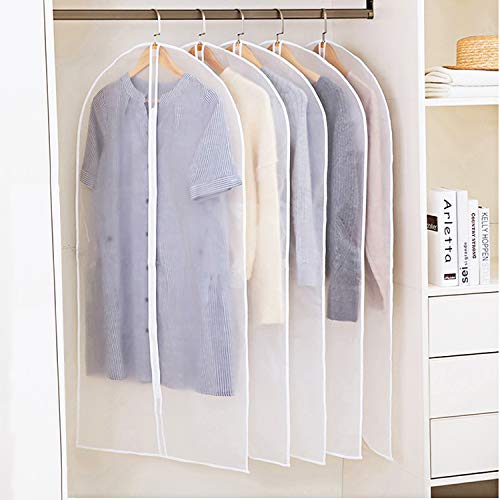 Fundas de ropa,Tintec Juego de 9 fundas de ropa transpirables,bolsas de ropa a prueba de polvo,con cremallera completa y agujero superior para gancho de percha
