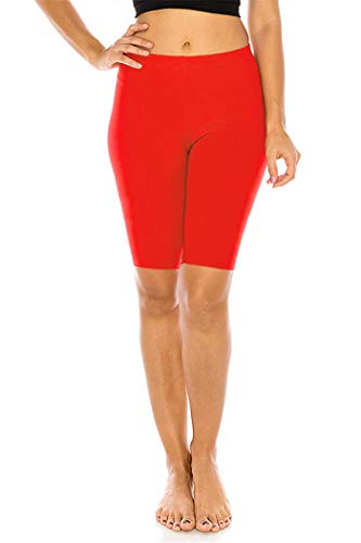 FUNGO Leggings Mujer 1/2 Largo Deportivas Leggins Yoga Pantalones Para Mujer f12 (Rojo, 40)