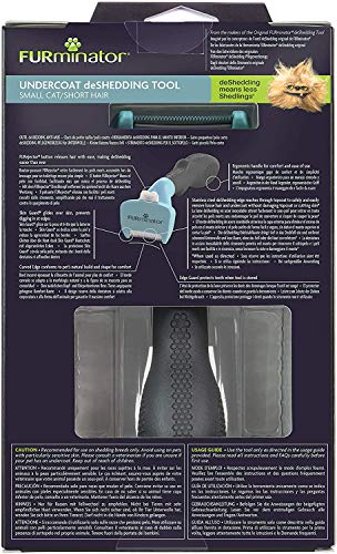 FURminator S Herramienta deshedding para gatos de raza pequeña con pelo corto