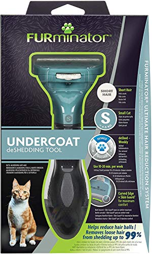 FURminator S Herramienta deshedding para gatos de raza pequeña con pelo corto