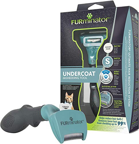 FURminator S Herramienta deshedding para gatos de raza pequeña con pelo corto