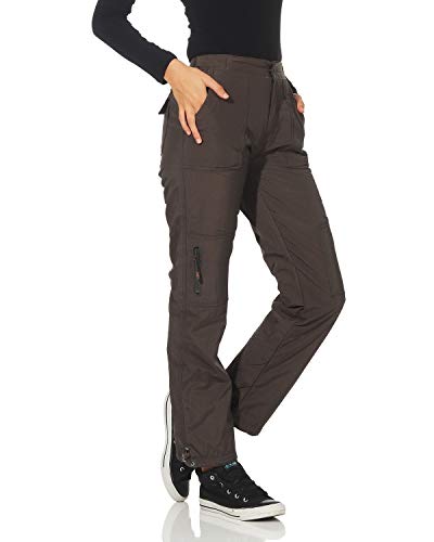 FY Mujeres Pantalones Térmicos Esquí de Snowboard al Aire Libre Pantalones Trekking Pantalones Funcionales Senderismo Pantalones Fleece Forrado