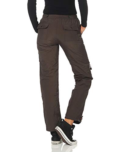 FY Mujeres Pantalones Térmicos Esquí de Snowboard al Aire Libre Pantalones Trekking Pantalones Funcionales Senderismo Pantalones Fleece Forrado