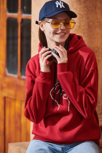 G-Anica Sudaderas con Capucha Mujer, Sudadera para Mujer Hoodie Casual Estampada de Manga Larga Talla Grande Moda Abrigos Deportivos Pullover Tops