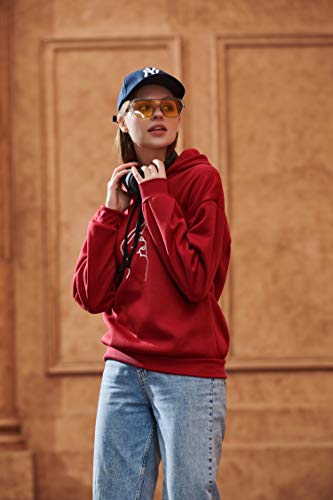 G-Anica Sudaderas con Capucha Mujer, Sudadera para Mujer Hoodie Casual Estampada de Manga Larga Talla Grande Moda Abrigos Deportivos Pullover Tops
