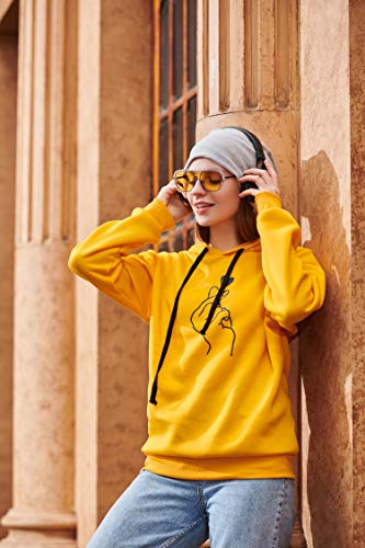 G-Anica Sudaderas con Capucha Mujer, Sudadera para Mujer Hoodie Casual Estampada de Manga Larga Talla Grande Moda Abrigos Deportivos Pullover Tops