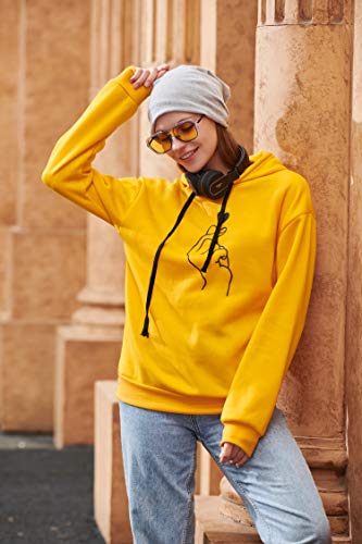 G-Anica Sudaderas con Capucha Mujer, Sudadera para Mujer Hoodie Casual Estampada de Manga Larga Talla Grande Moda Abrigos Deportivos Pullover Tops