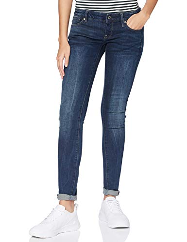G-STAR RAW 3301 Low Waist Super Skinny Vaqueros, Dark Aged 6553-89, 27W / 30L para Mujer
