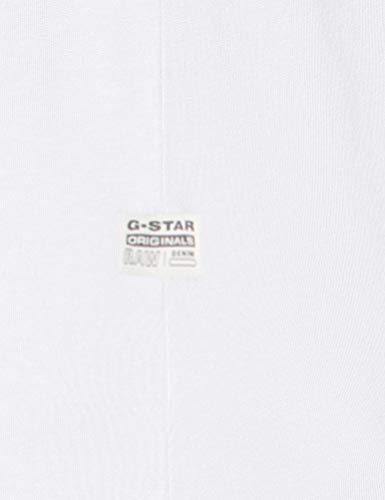 G-STAR RAW Boxed Straight Fit Camiseta, Blanco (White 336-110), L para Hombre