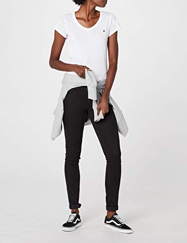 G-STAR RAW Eyben Slim V T Wmn S/s Camiseta, Blanco (White 110), 40 (Talla del fabricante: Large) para Mujer
