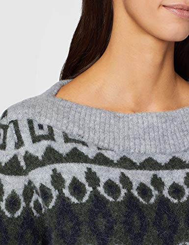 G-STAR RAW Jacquard Boat suéter, Gris (Grey Htr 906), X-Small para Mujer