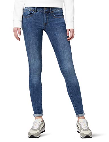 G-STAR RAW Lynn D-Mid Waist Super Skinny Vaqueros, Medium Aged 9136-071, 22W / 30L para Mujer