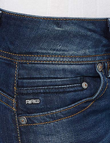 G-STAR RAW Midge Saddle Mid Waist Straight Vaqueros, Dk Aged 6553-89, 29W / 30L para Mujer
