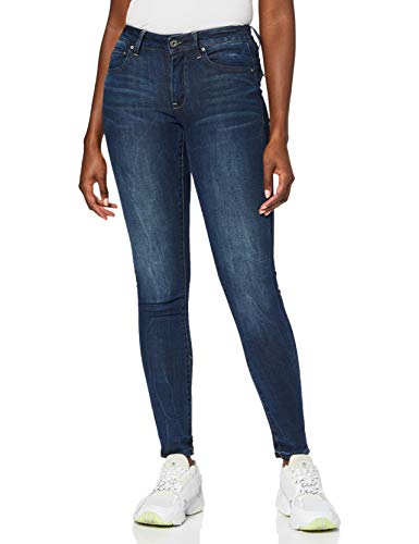 G-STAR RAW Midge Zip Mid Waist Skinny Vaqueros, Dark Aged D05281, 25W / 30L para Mujer