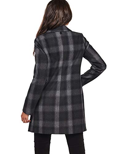 G-STAR RAW Minor SB Wool Check Coat Wmn Abrigo, Gris (GS Grey/Black 2726), Medium para Mujer
