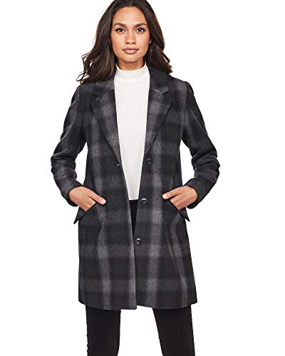 G-STAR RAW Minor SB Wool Check Coat Wmn Abrigo, Gris (GS Grey/Black 2726), Medium para Mujer