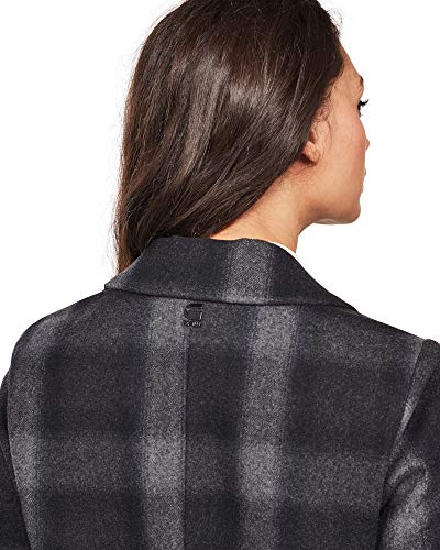 G-STAR RAW Minor SB Wool Check Coat Wmn Abrigo, Gris (GS Grey/Black 2726), Medium para Mujer