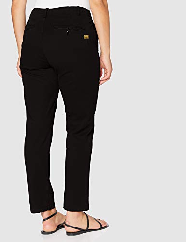 G-STAR RAW Page BF Chino Wmn Pantalones de Vestir, Dk Black GD C096/B564, 28W/ 34L para Mujer