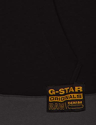 G-STAR RAW Premium Core Hooded Zip Thru Sudadera con Capucha, dk Negro C235-6484, Medium para Mujer