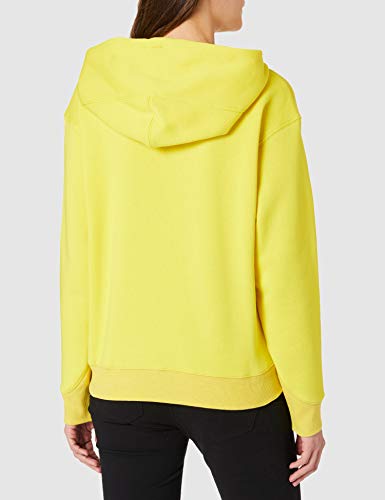 G-STAR RAW Premium Core Sudadera con Capucha, Cab C235-c339-Casco de Ciclismo, Color Amarillo Brillante, M para Mujer