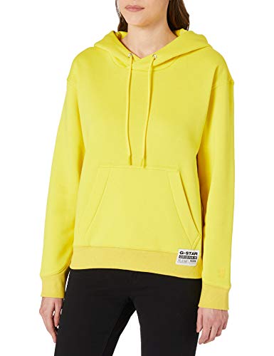 G-STAR RAW Premium Core Sudadera con Capucha, Cab C235-c339-Casco de Ciclismo, Color Amarillo Brillante, M para Mujer