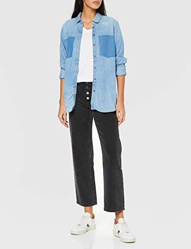 G-STAR RAW Remi Boyfriend Blusa, Azul (Vintage Medium Aged 2965), Large para Mujer