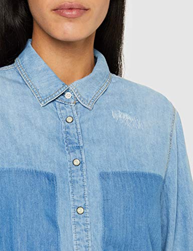 G-STAR RAW Remi Boyfriend Blusa, Azul (Vintage Medium Aged 2965), Large para Mujer