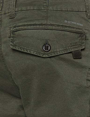 G-STAR RAW Roxic Tapered Cargo Pantalones, Verde (Asfalt 4893-995), 31W / 32L para Hombre