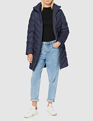 G-STAR RAW Whistler Slim Down Hooded Long Abrigo, Azul (Sartho Blue 6067), 40 (Talla del fabricante: Medium) para Mujer