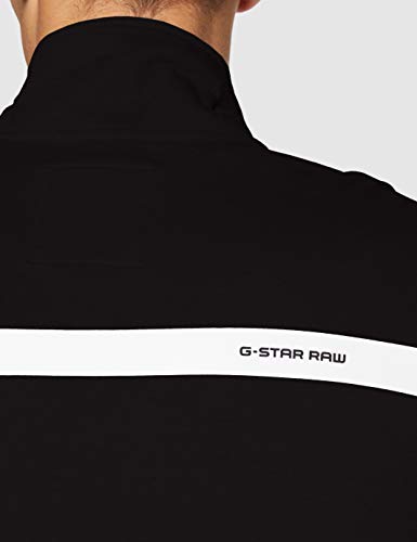 G-STAR RAW Zip Through Track Tweeter Chaleco de Sudadera, Dk Black C584-6484, L para Hombre