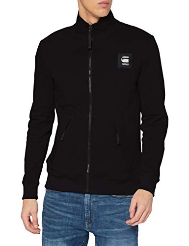 G-STAR RAW Zip Through Track Tweeter Chaleco de Sudadera, Dk Black C584-6484, L para Hombre
