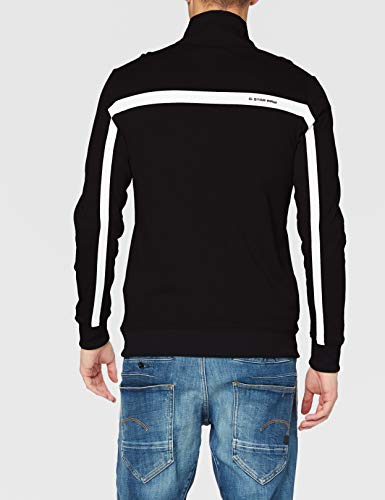 G-STAR RAW Zip Through Track Tweeter Chaleco de Sudadera, Dk Black C584-6484, L para Hombre