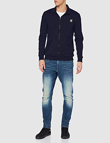 G-STAR RAW Zip Through Track Tweeter Chaleco de Sudadera, Sartho Blue C584-6067, M para Hombre